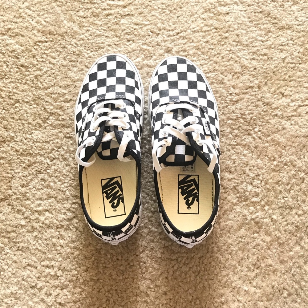 Black and White Checkered Vans ◾️◽️